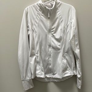 90 Degrees brand white zip up jacket